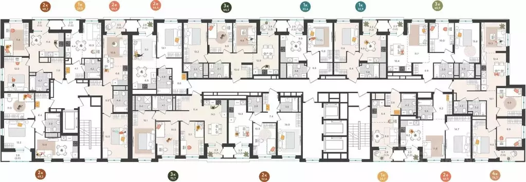 4-к кв. Пермский край, Пермь ул. Куфонина, 1 (74.7 м) - Фото 2
