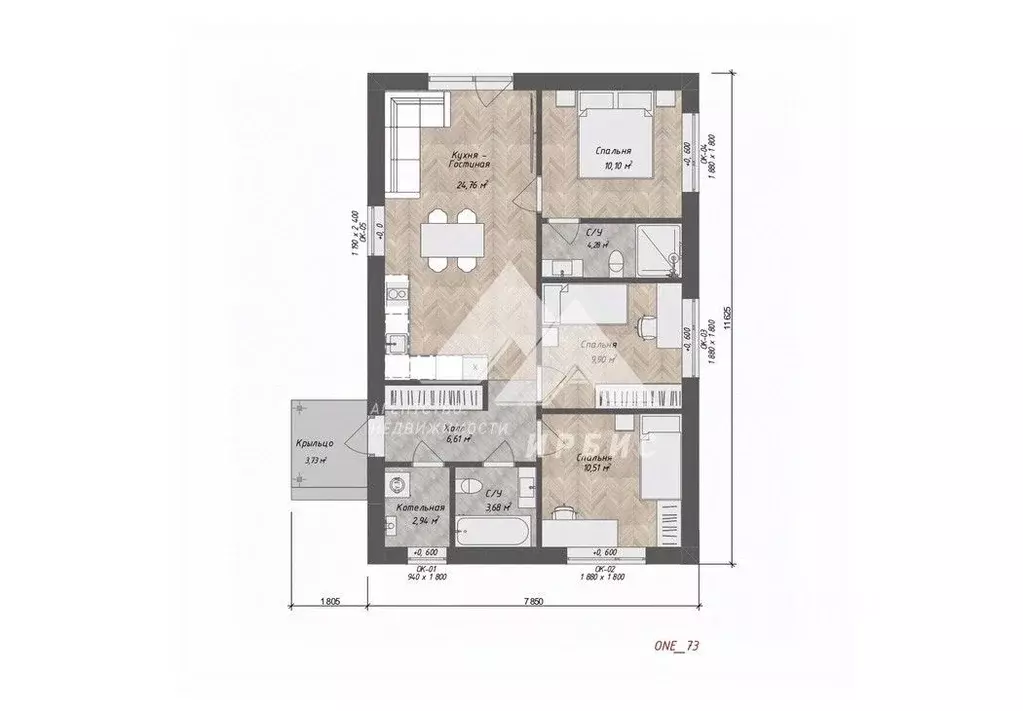 Дом в Алтайский край, Первомайский район, с. Фирсово Цветочная ул. (85 ... - Фото 2