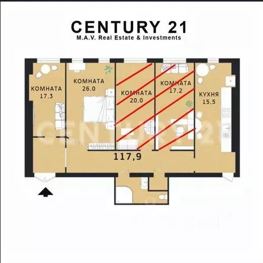 Комната Санкт-Петербург Боровая ул., 18/1 (37.0 м) - Фото 2