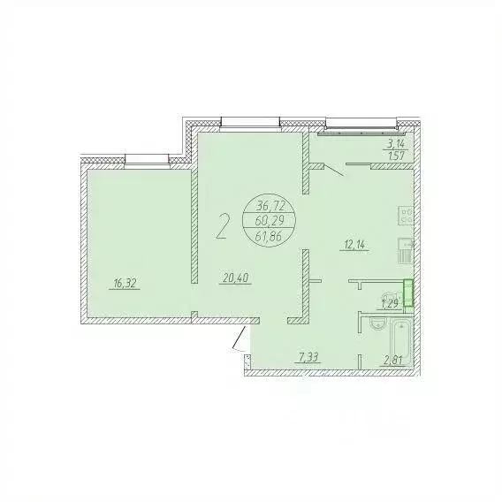 2-к кв. Сахалинская область, Анивский городской округ, с. Новотроицкое ... - Фото 1
