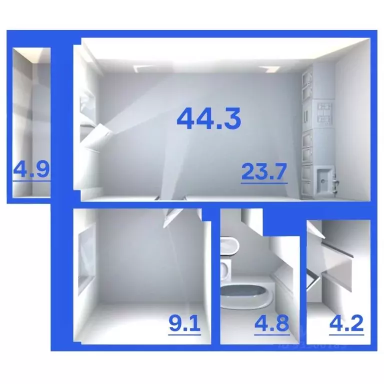 1-к кв. Псковская область, Псковский район, Завеличенская волость, д. ... - Фото 1