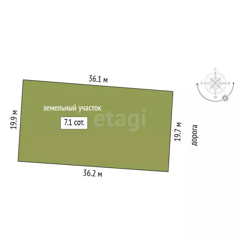 Участок в Тюмень, СНТ Факел, 8-я линия (7.13 м) - Фото 1