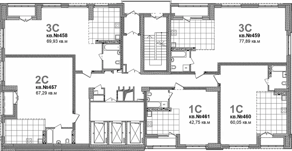 2-к кв. Новосибирская область, Новосибирск Садовая ул., 17 (67.29 м) - Фото 1