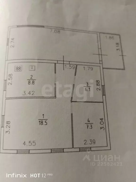 Дом в Удмуртия, Можга Можгинский район, проезд Тургенева, 24 (42 м) - Фото 1