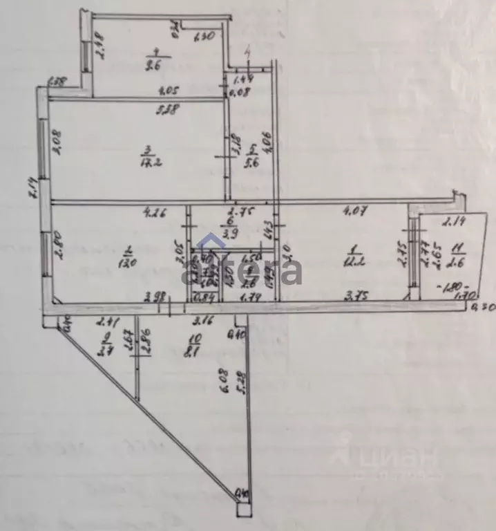 3-к кв. Татарстан, Казань ул. Хайдара Бигичева, 3 (80.0 м) - Фото 1