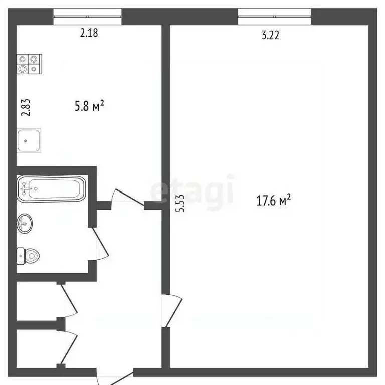 1-к кв. Тюменская область, Тюмень ул. Червишевский Тракт, 15/4 (29.0 ... - Фото 0
