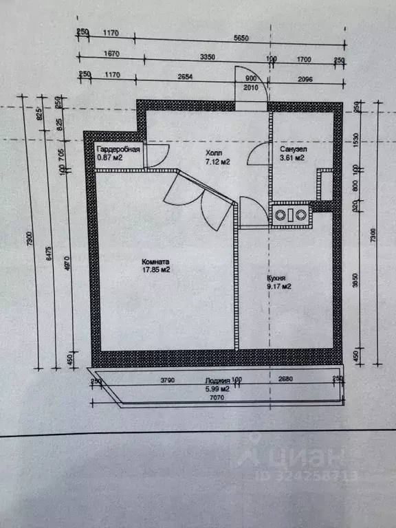 1-к кв. Московская область, Раменское Коммунистическая ул., 40/1 (41.2 ... - Фото 1