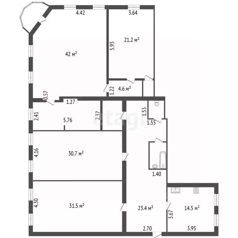 Студия Санкт-Петербург просп. Крузенштерна, 4 (19.6 м) - Фото 0