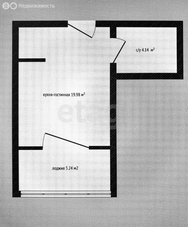 Квартира-студия: территория Цемдолина, улица Красина, 53к2 (24.1 м) - Фото 1