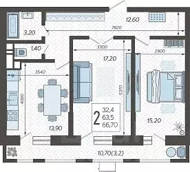 2-к кв. Краснодарский край, Краснодар 9-й километр мкр, ул. ... - Фото 1