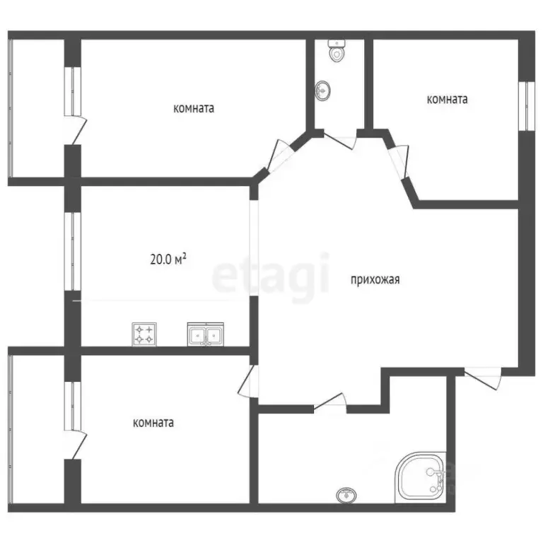4-к кв. Самарская область, Самара ул. Силина, 14 (82.5 м) - Фото 1