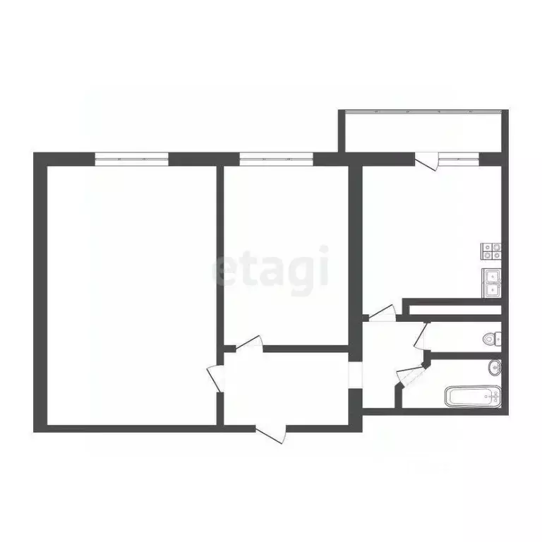 2-к кв. Смоленская область, Смоленск ул. Рыленкова, 54А (60.2 м) - Фото 1