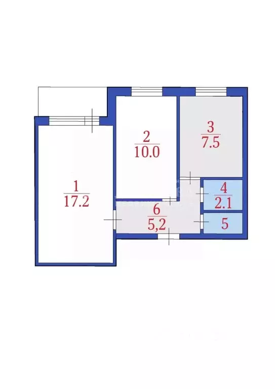 2-к кв. Кемеровская область, Кемерово ул. Марковцева, 16 (44.4 м) - Фото 2
