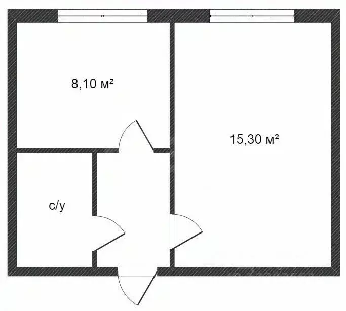 2-к кв. Ханты-Мансийский АО, Сургут ул. Крылова, 21 (31.9 м) - Фото 2