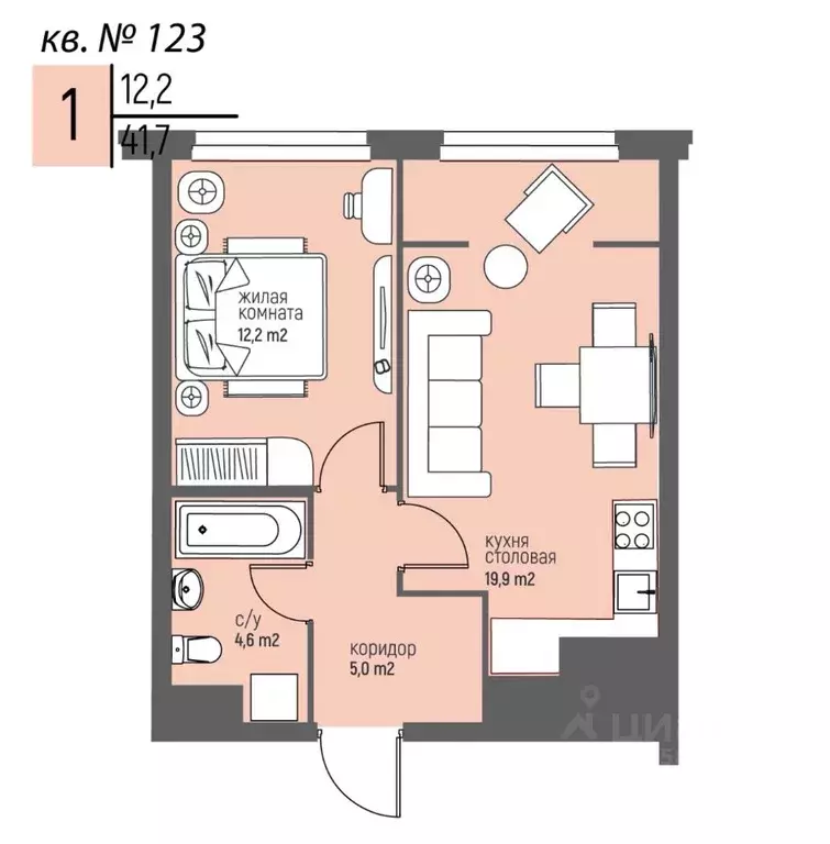 1-к кв. Нижегородская область, Нижний Новгород Спортивный мкр, ... - Фото 1