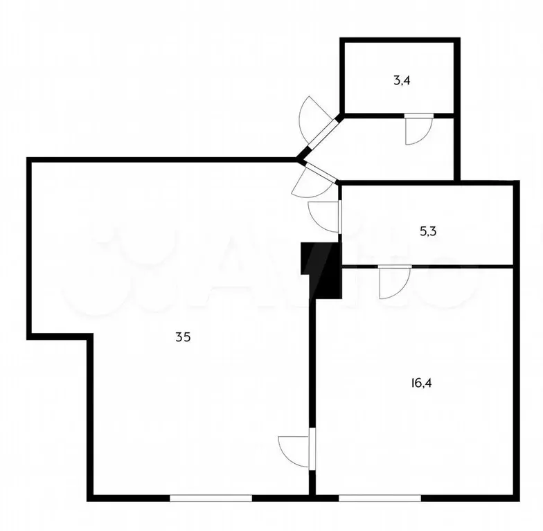 3-к. квартира, 64 м, 2/3 эт. - Фото 0