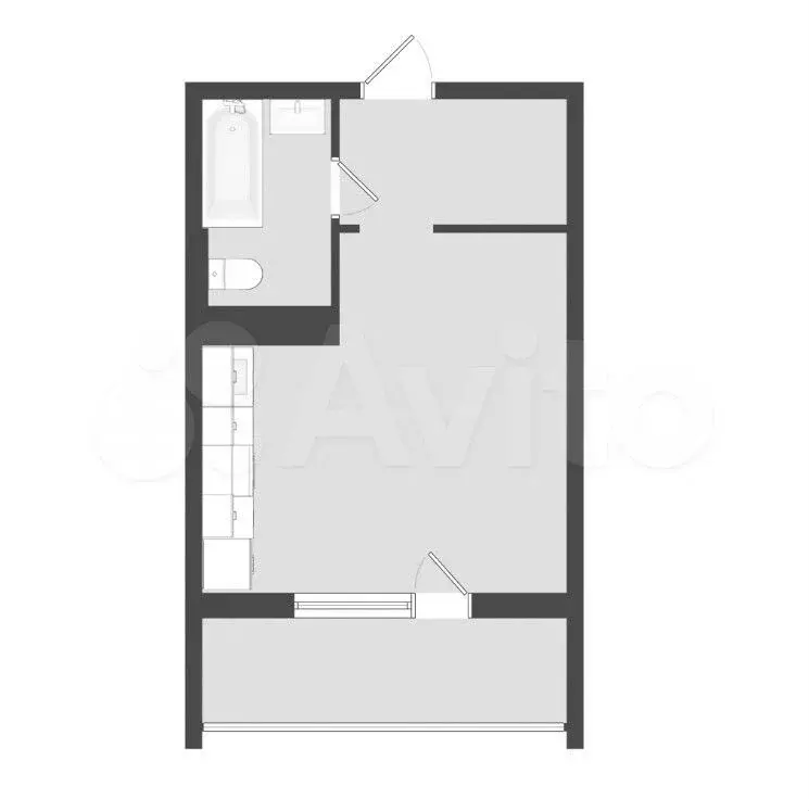 Квартира-студия, 26,2 м, 6/10 эт. - Фото 0