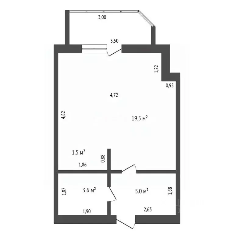 Студия Амурская область, Благовещенск Зейская ул., 285 (30.0 м) - Фото 2