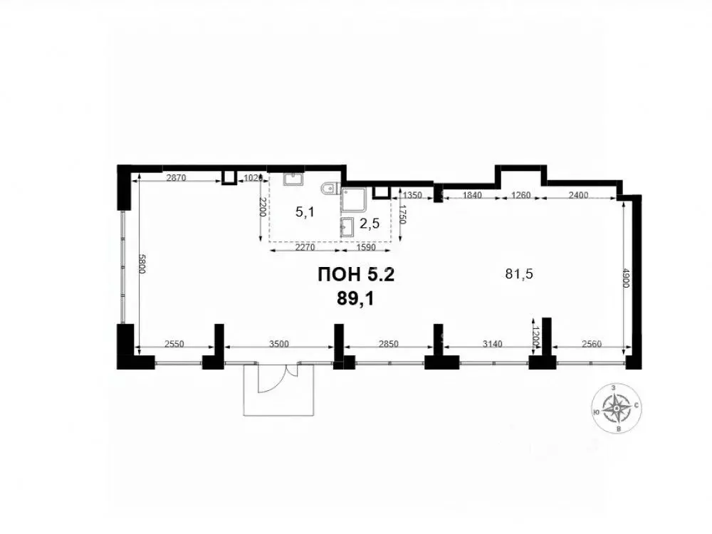 Торговая площадь в Москва 1-й Измайловский жилой комплекс, к3 (89 м) - Фото 2