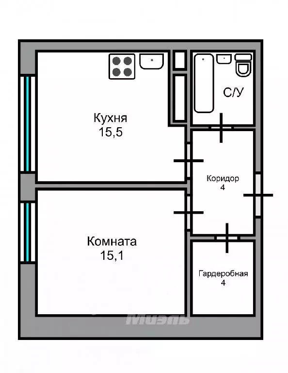 Продается 1-комнатная квартира - Фото 1