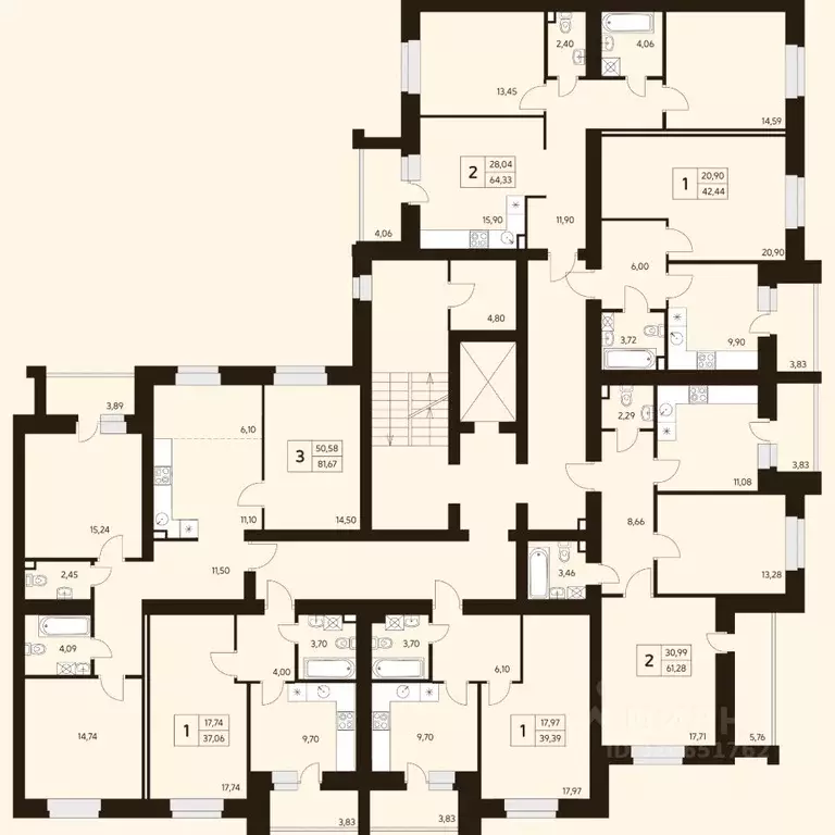 3-к кв. Башкортостан, Уфа ул. Жуковского, 19А (81.67 м) - Фото 2