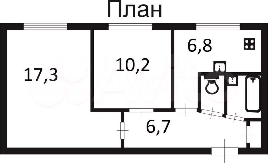 2-к. квартира, 44,5 м, 9/9 эт. - Фото 0