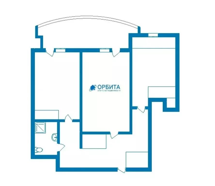 2-комнатная квартира: Тюмень, улица Монтажников, 51 (64 м) - Фото 1