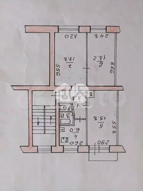 3-к. квартира, 61 м, 5/5 эт. - Фото 0