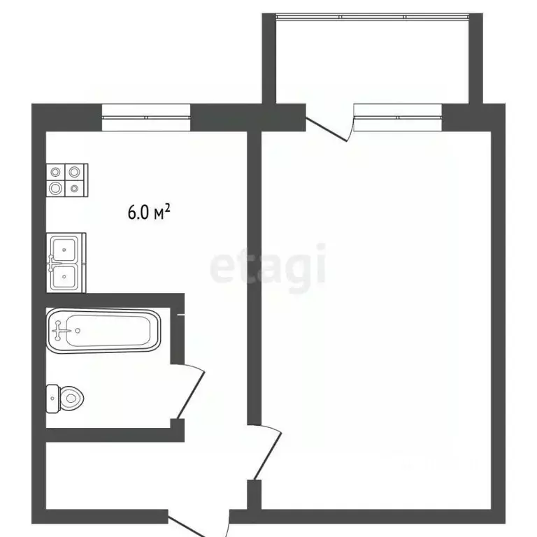 1-к кв. Вологодская область, Шексна рп, Шексна Северная мкр ул. Труда, ... - Фото 2