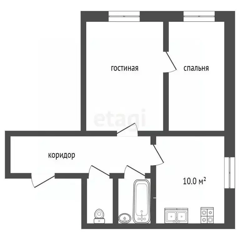 2-к кв. Ростовская область, Ростов-на-Дону, Нахичевань ул. 6-я Линия, ... - Фото 0