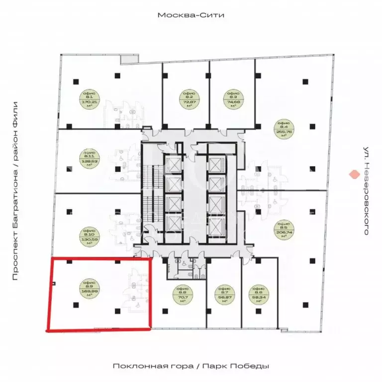 Офис в Москва ул. Неверовского, 10 (170 м) - Фото 2