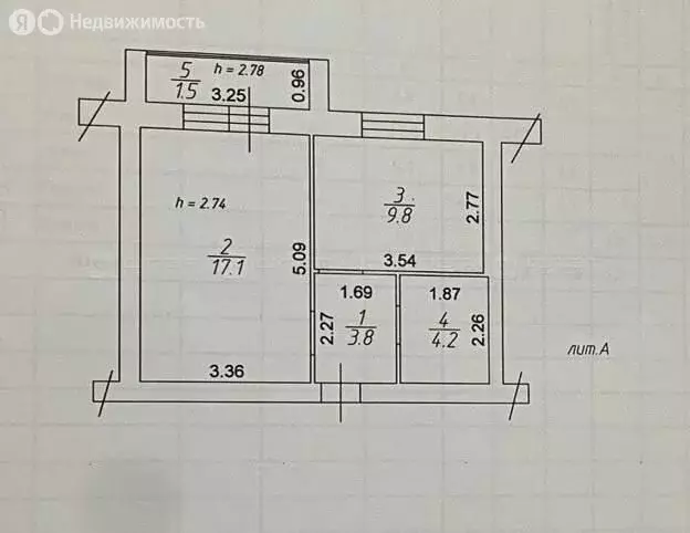 1-комнатная квартира: Лаишевский район, с. Сокуры, ул. Берёзовая (34.9 ... - Фото 1