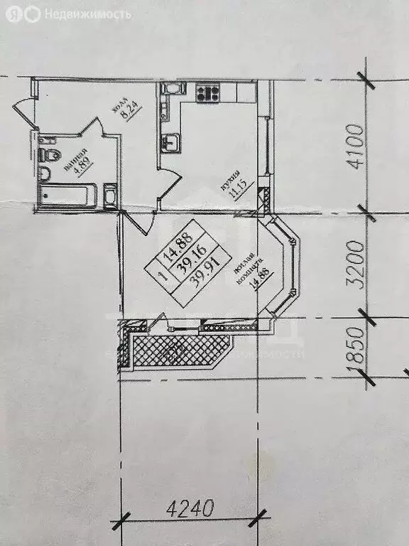1-комнатная квартира: посёлок Парголово, улица Фёдора Абрамова, 8 ... - Фото 1