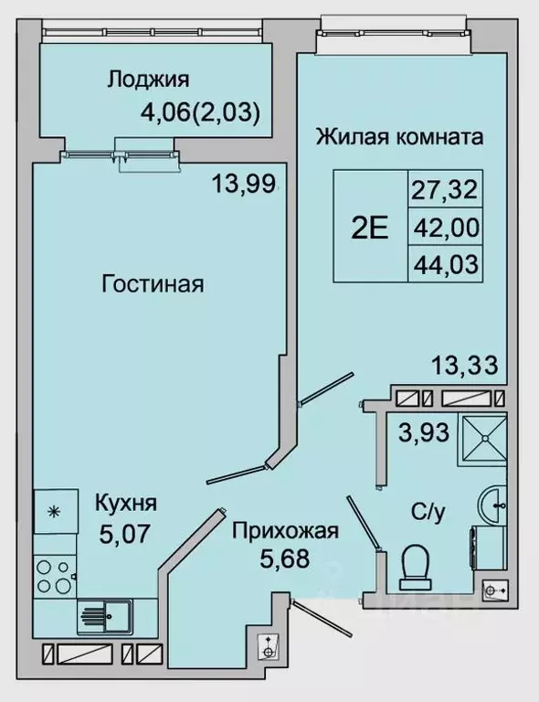 2-к кв. Ростовская область, Батайск ул. Булгакова, 11 (44.03 м) - Фото 0