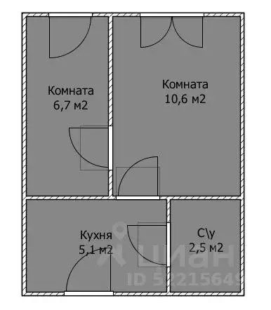 2-к кв. Башкортостан, Стерлитамак ул. Худайбердина, 170 (24.9 м) - Фото 1
