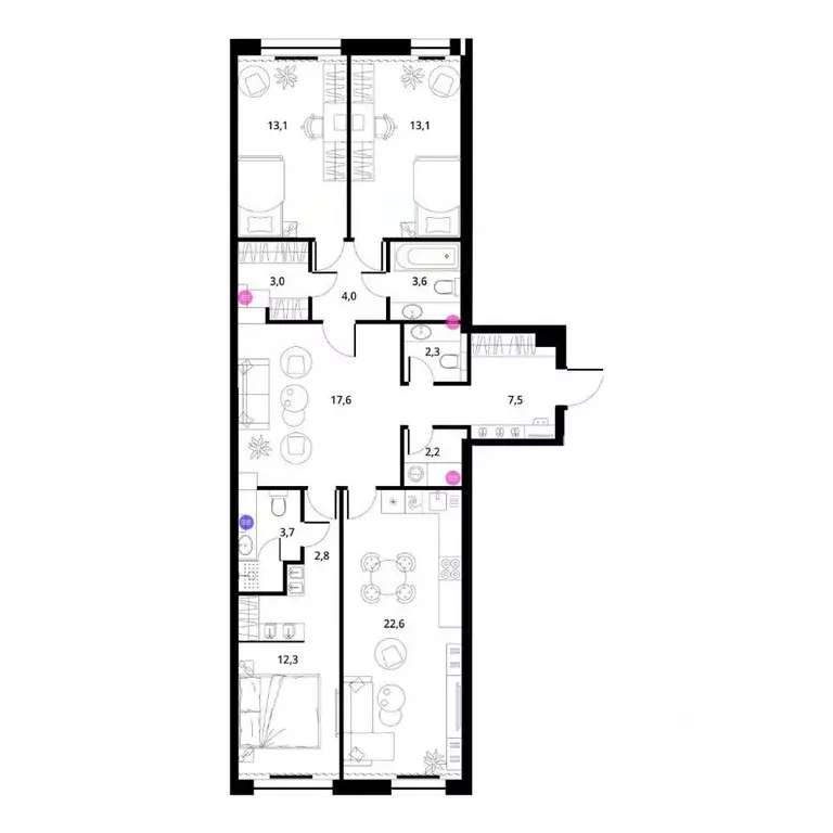 4-к кв. Владимирская область, Киржач Красный Октябрь мкр, ул. ... - Фото 1