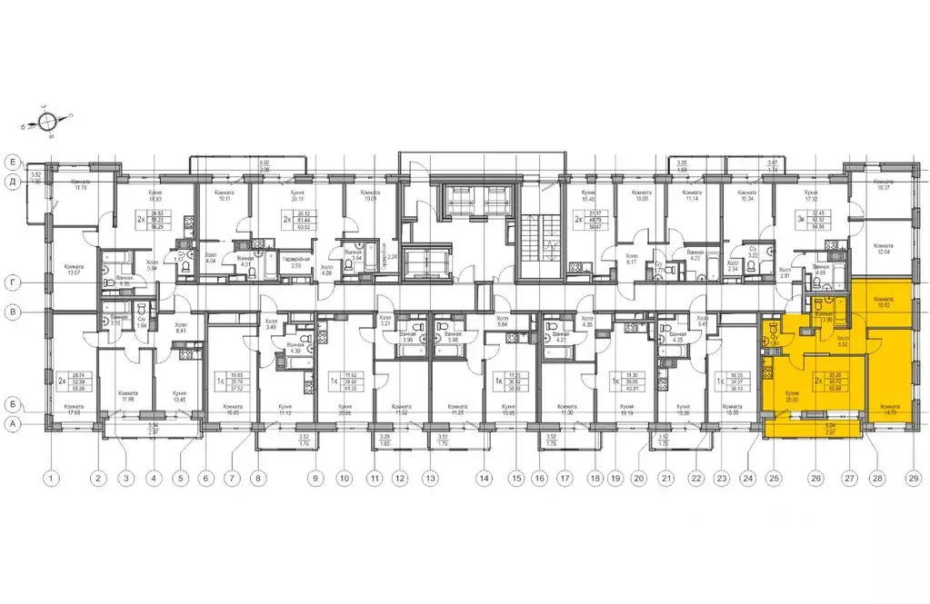 2-к кв. Санкт-Петербург ул. Ивинская, 1к3 (59.72 м) - Фото 1