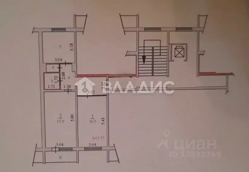 2-к кв. Пензенская область, Пенза Ладожская ул., 164 (57.0 м) - Фото 2