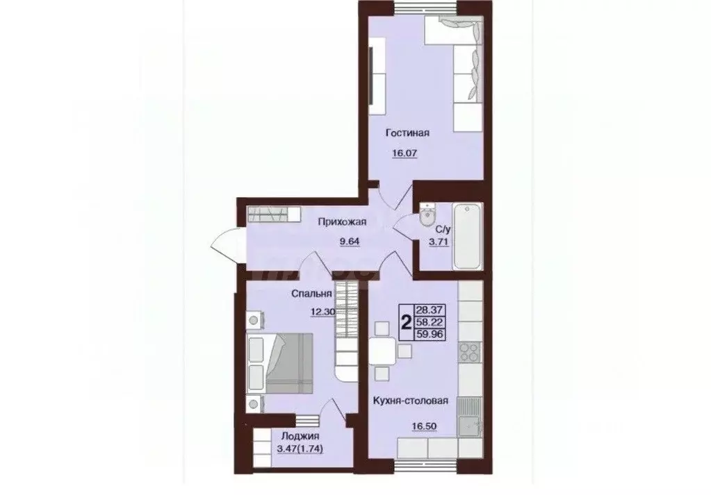 2-к кв. Оренбургская область, Оренбург Красный городок мкр, ул. ... - Фото 2