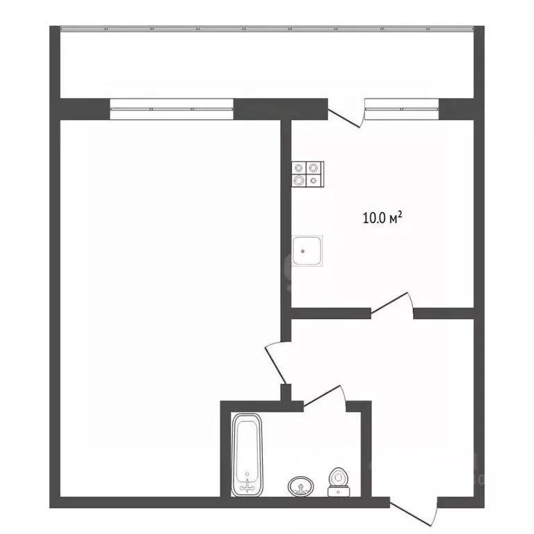 1-к кв. Тюменская область, Тюмень Мелиораторов мкр, ул. Голышева, 5 ... - Фото 1