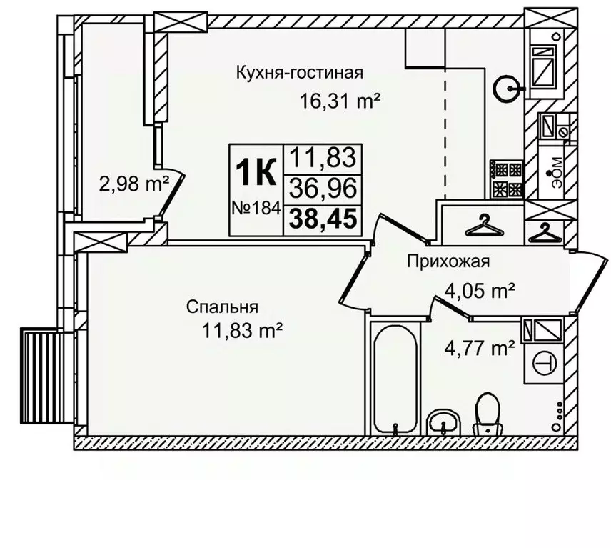 1-к кв. Нижегородская область, Нижний Новгород ул. Красных Зорь, 23Д ... - Фото 1