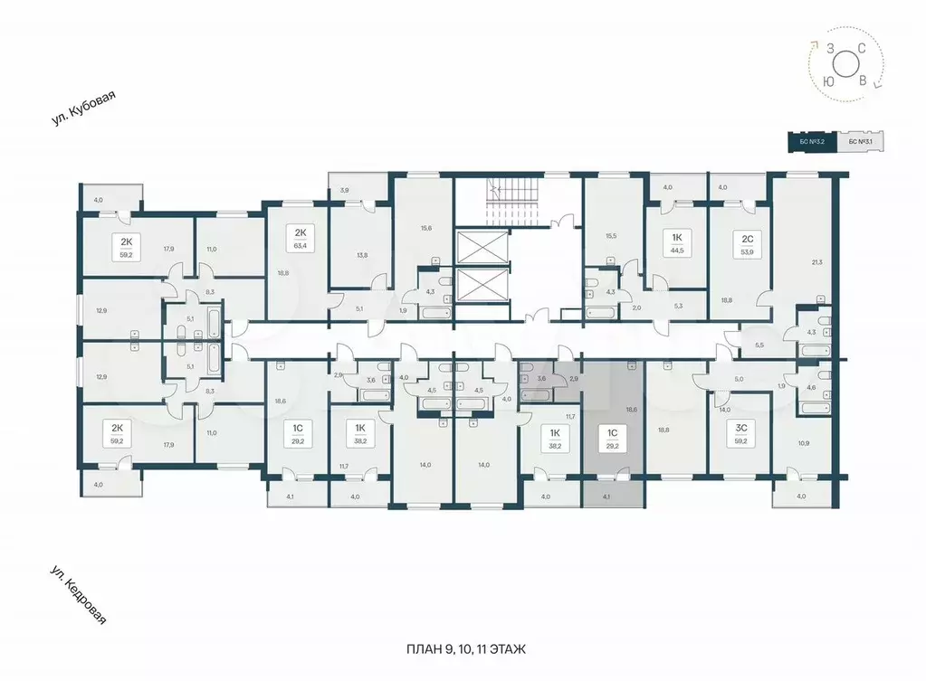 Квартира-студия, 29,2 м, 11/17 эт. - Фото 1