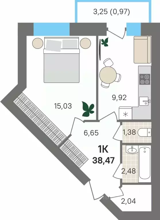 1-к кв. Пермский край, Пермский муниципальный округ, с. Култаево ул. ... - Фото 1