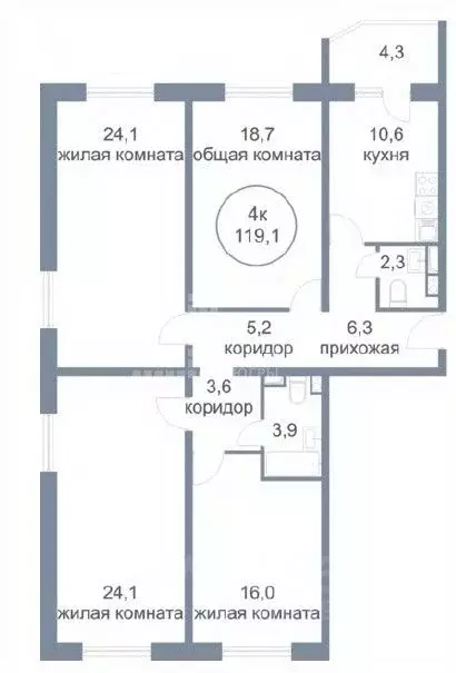 4-к кв. Ханты-Мансийский АО, Ханты-Мансийск Красногвардейская ул., 42 ... - Фото 0