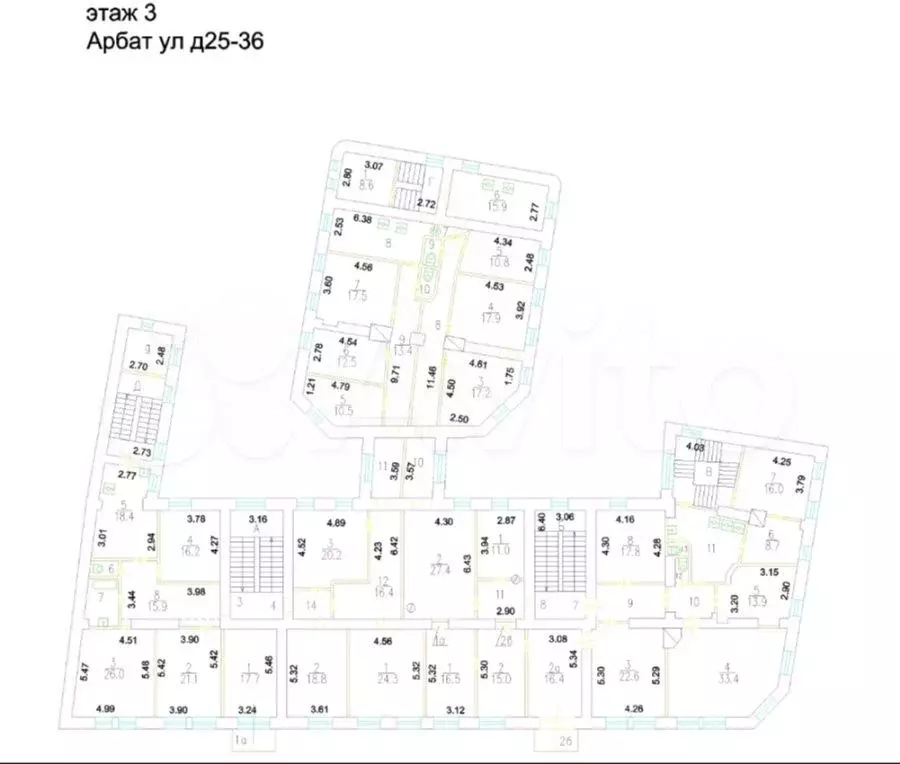 4-к. квартира, 122,5 м, 3/3 эт. - Фото 0