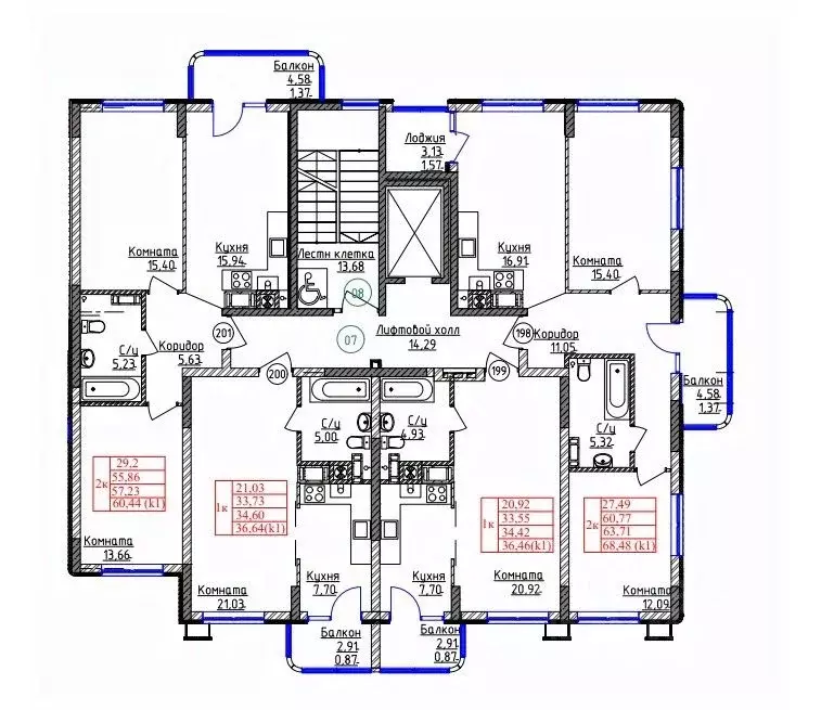 2-к кв. Калининградская область, Калининград ул. Дубовая Аллея (63.71 ... - Фото 2