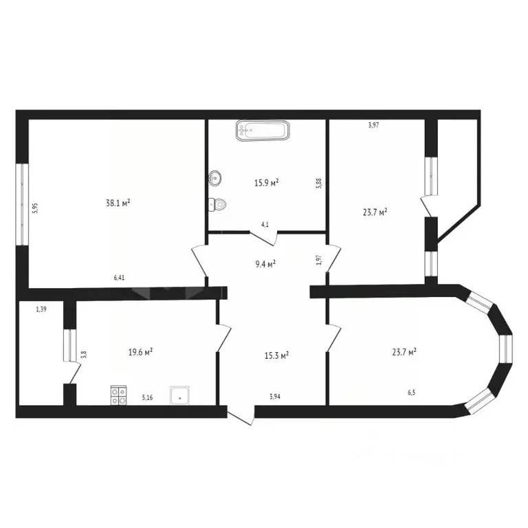 3-к кв. Тюменская область, Тюмень Даудельная ул., 4 (140.3 м) - Фото 1
