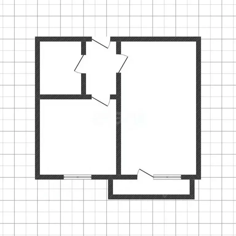 1-к кв. Курская область, Курск Школьная ул., 5к9 (31.0 м) - Фото 0