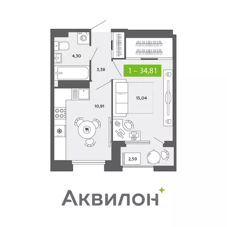 1-к кв. Архангельская область, Архангельск просп. Обводный Канал ... - Фото 0