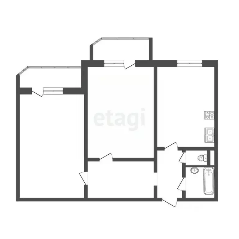 2-к кв. Тюменская область, Тюмень Восточный мкр, ул. Моторостроителей, ... - Фото 2